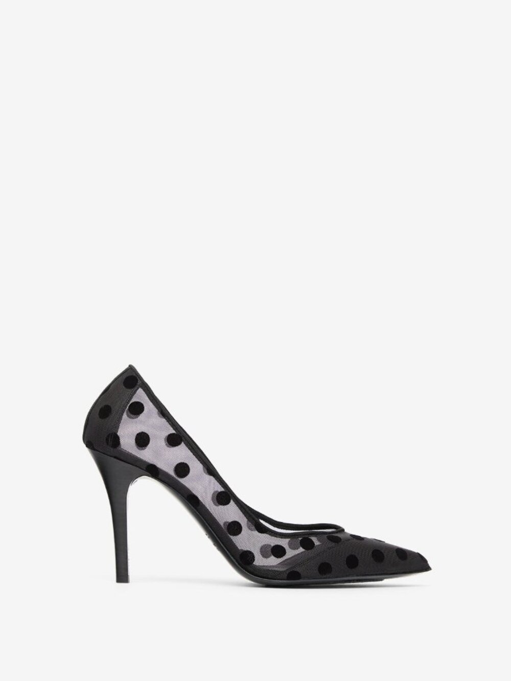Isabel Marant Pristy Polka dot Pump in Black mesh sheer high heel closed toe